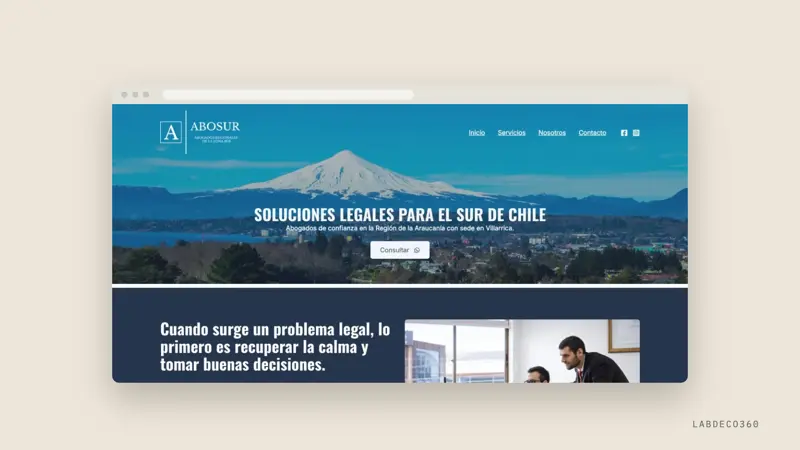 Sitio web de Abogados del Sur desarrollado por LabDeco360
