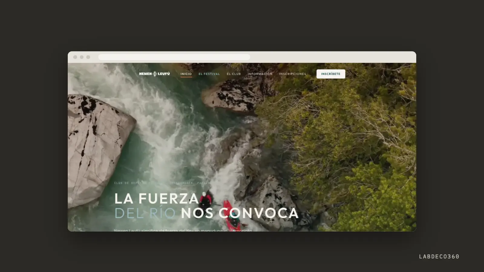 Sitio web a medida del Club Newen Leufú, desarrollado por LabDeco360
