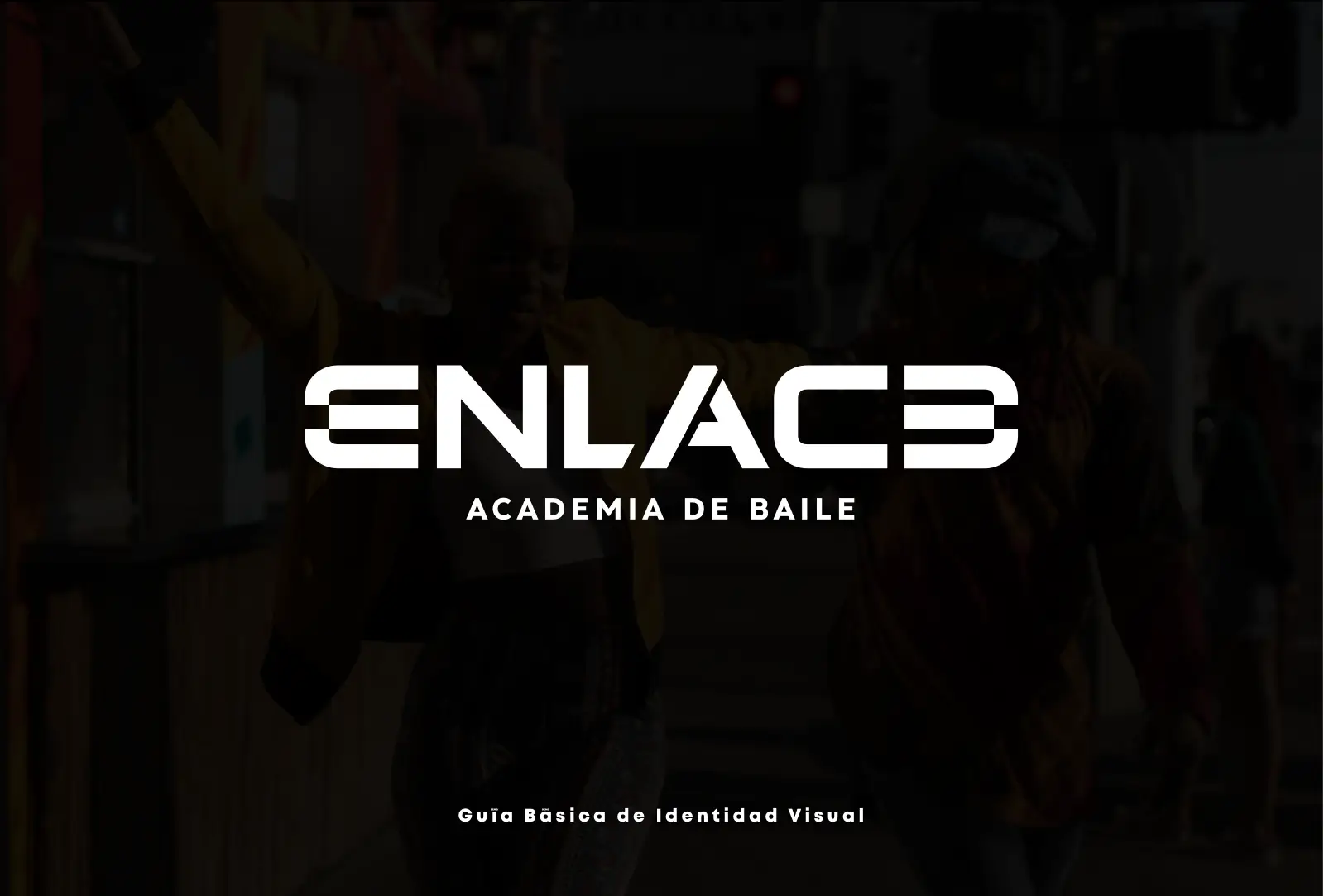 Portada de la guía de identidad visual de Enlace, academia de baile
